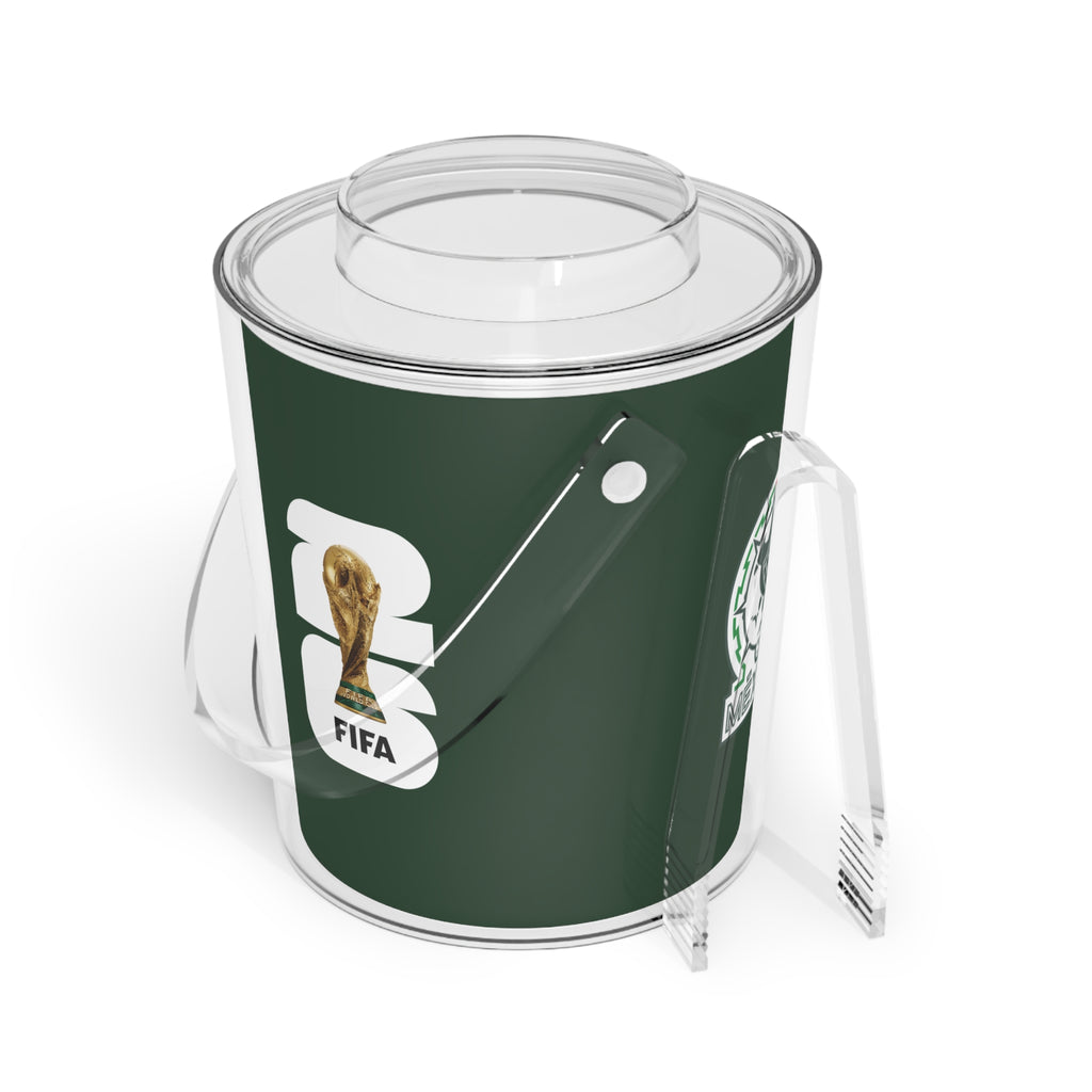 MEXICO · FIFA World Cup 2026 Ice Bucket | Fan Party Cooler with Tongs | Soccer Watch Party Essential