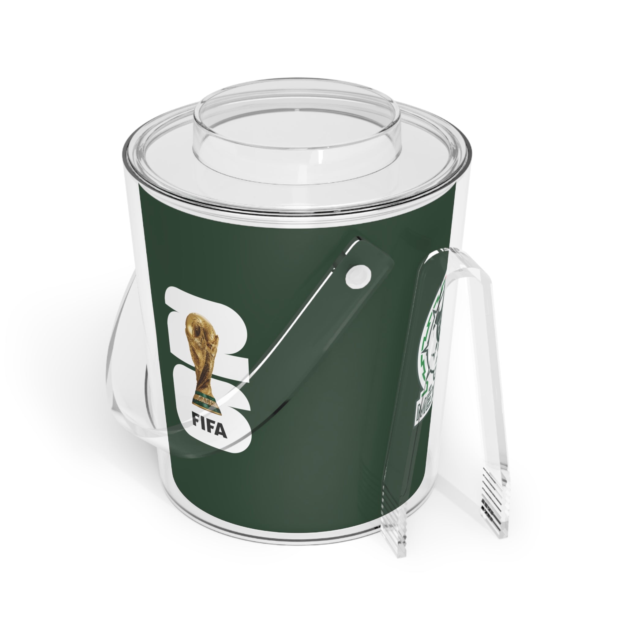 MEXICO · FIFA World Cup 2026 Ice Bucket | Fan Party Cooler with Tongs | Soccer Watch Party Essential