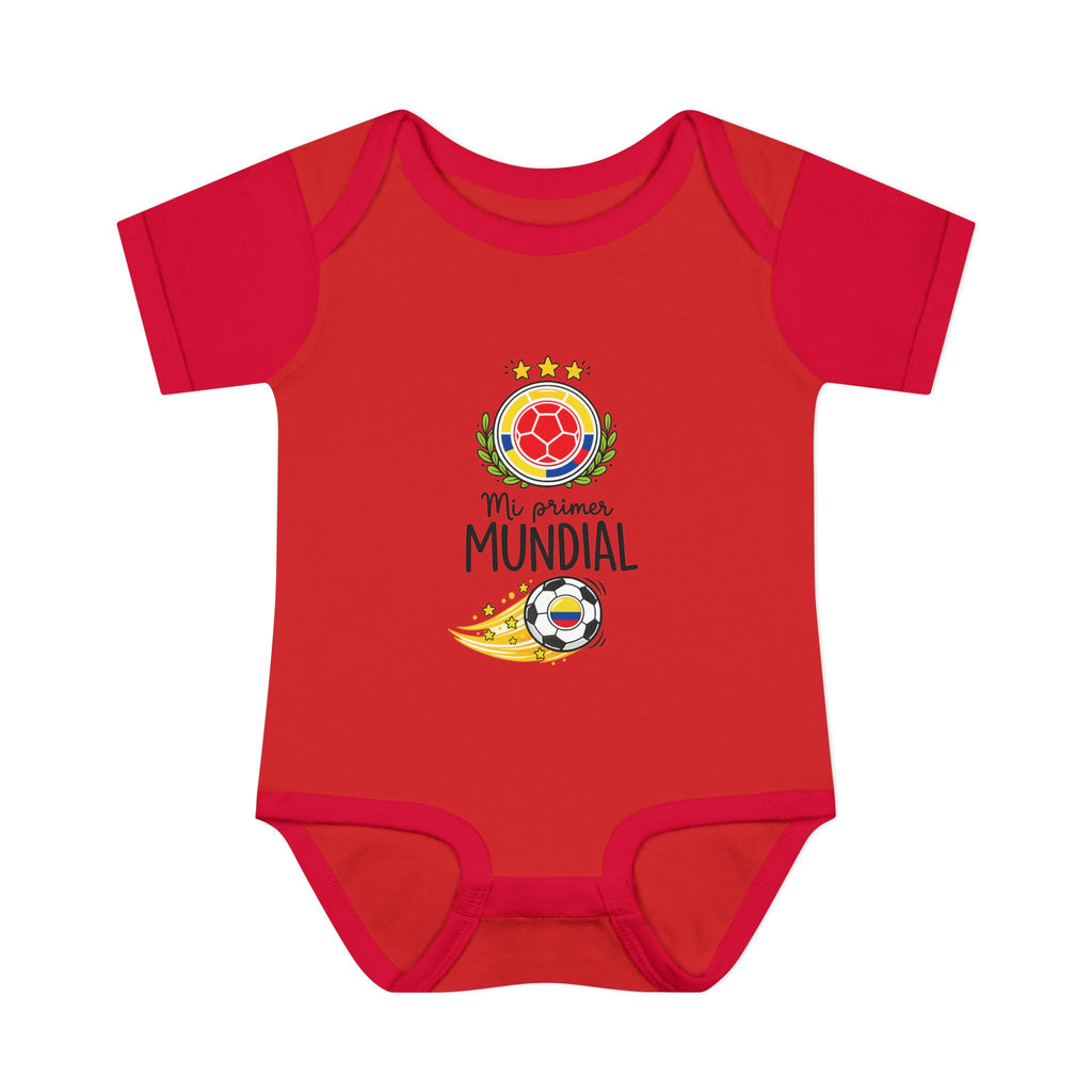 COLOMBIA Baby Onesie "Mi Primer Mundial" – World Cup 2026 Infant Bodysuit | Soccer Baby Gift