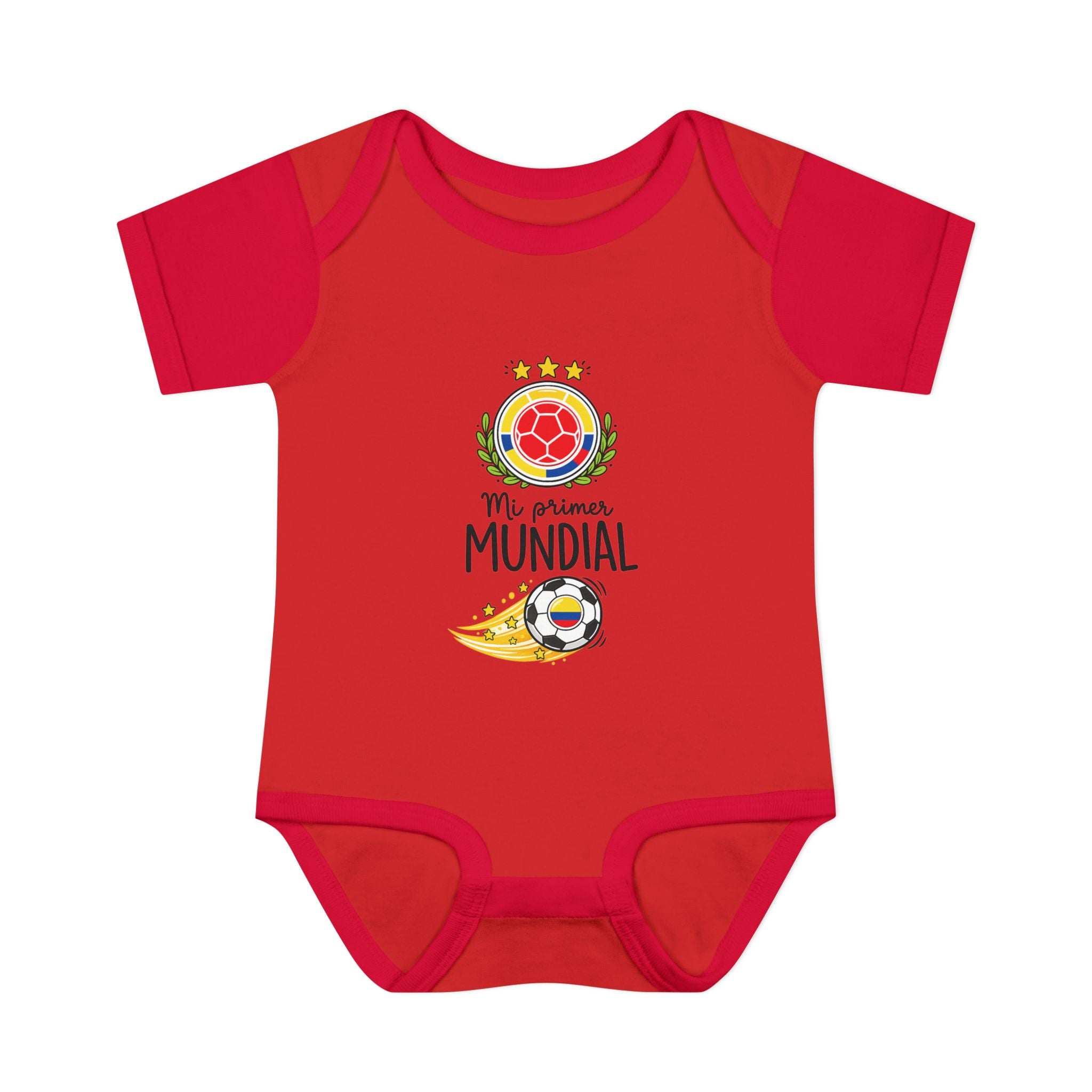 COLOMBIA Baby Onesie "Mi Primer Mundial" – World Cup 2026 Infant Bodysuit | Soccer Baby Gift