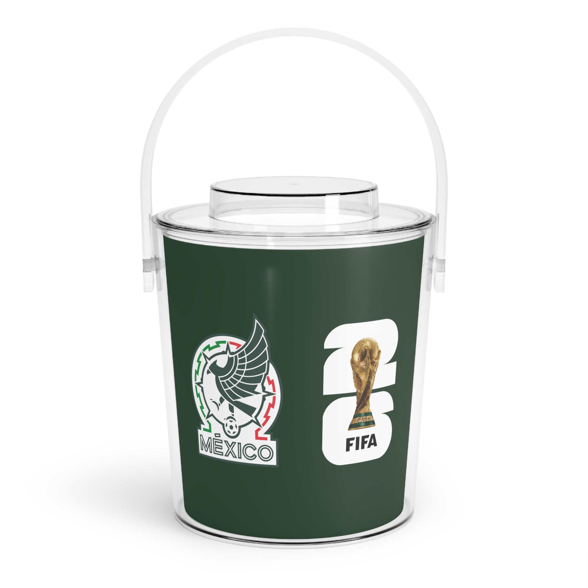 MEXICO · FIFA World Cup 2026 Ice Bucket | Fan Party Cooler with Tongs | Soccer Watch Party Essential