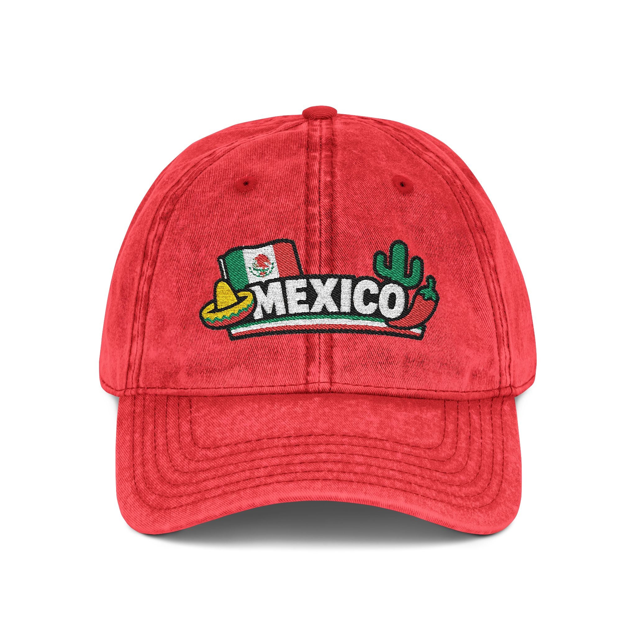 MEXICO · FIFA World Cup 2026 Vintage Cap | Embroidered Fan Hat | Soccer Supporter Accessory
