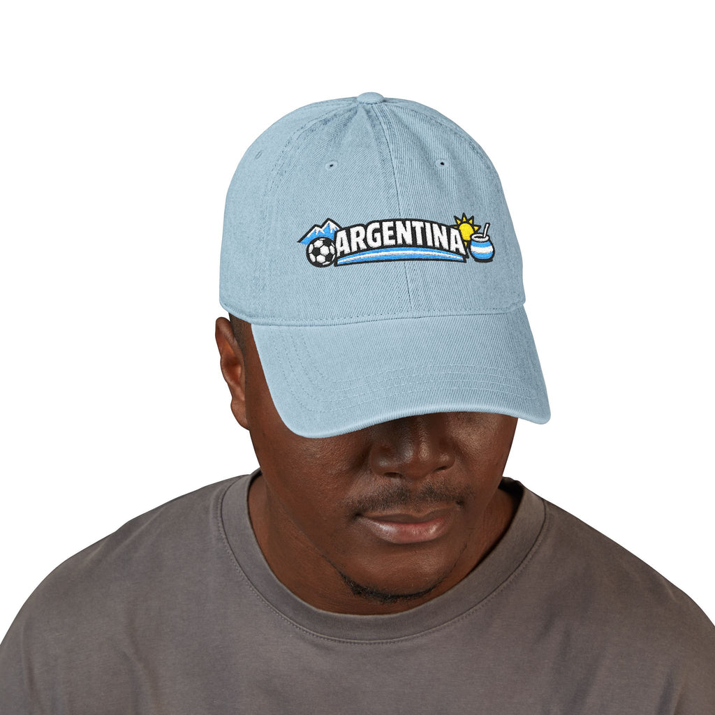 Argentina World Cup 2026 Embroidered Denim Hat – Soccer Fan Gift