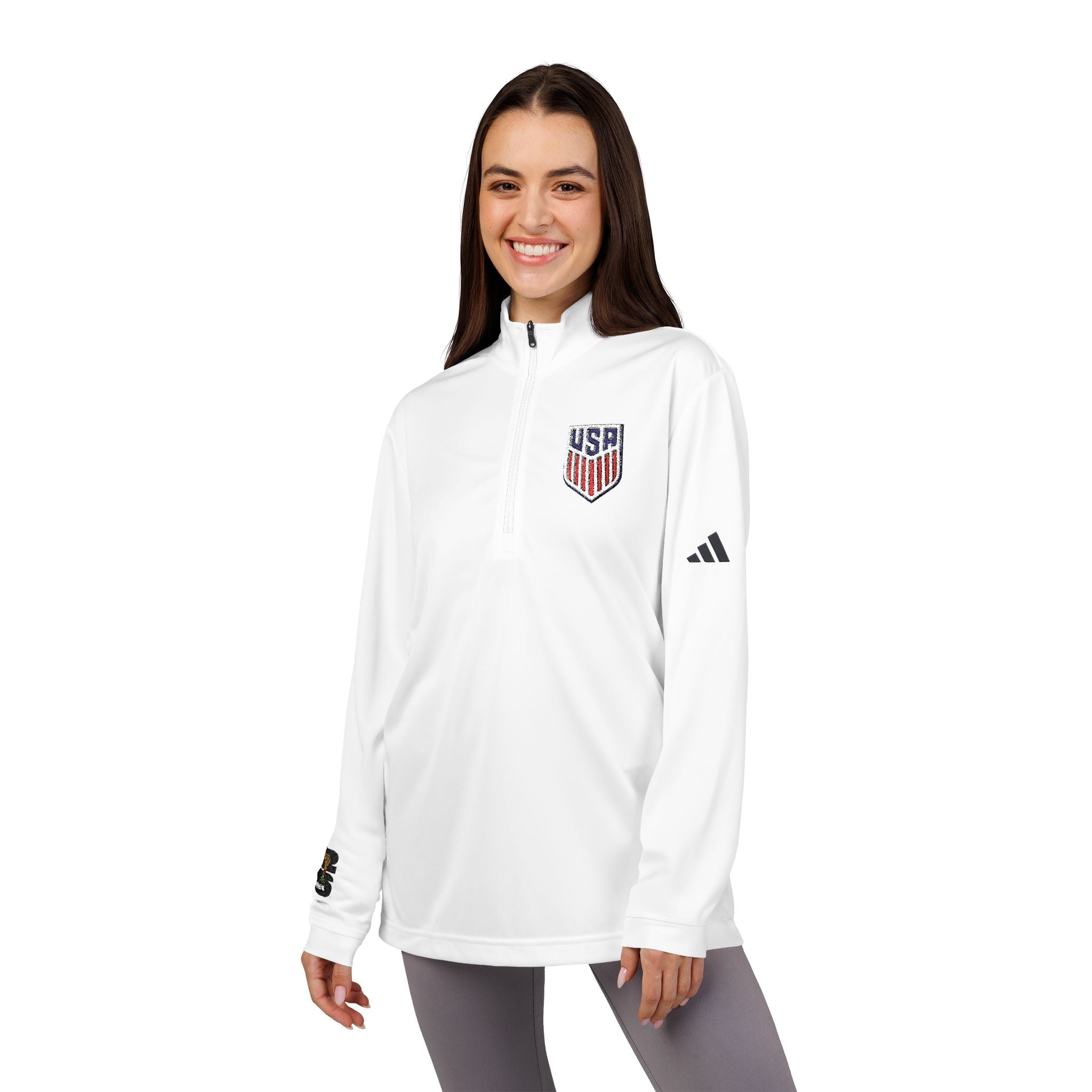 USA Soccer Quarter-Zip Pullover – Embroidered Shield | Lightweight Athletic Top | World Cup 2026