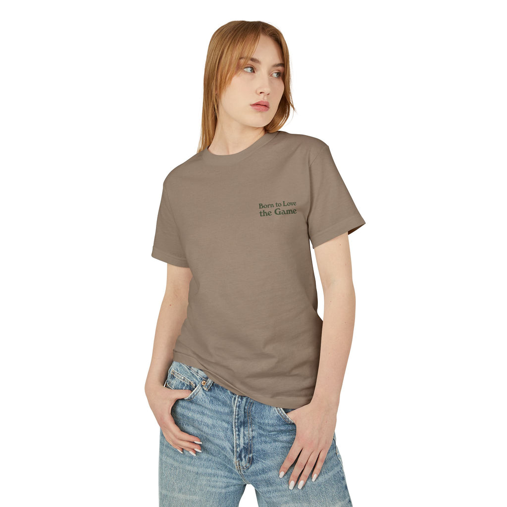 Unisex Born to Love the Game — Football Soccer Tee |  Football Pitch Graphic Shirt (Premium quality)