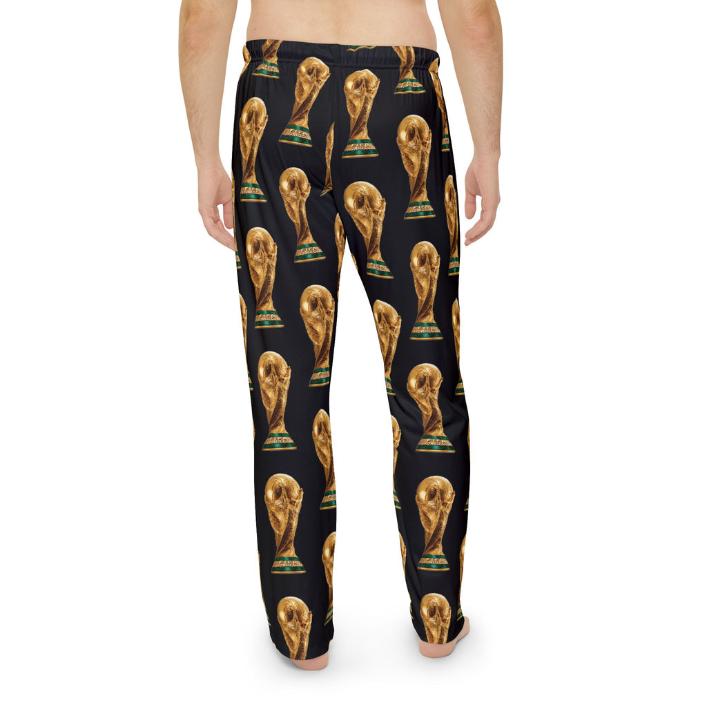 Men's World Cup Trophy Pajama Pants · Soccer Football Fan Sleepwear | All-Over Print Lounge Bottoms | Game-Day Gift