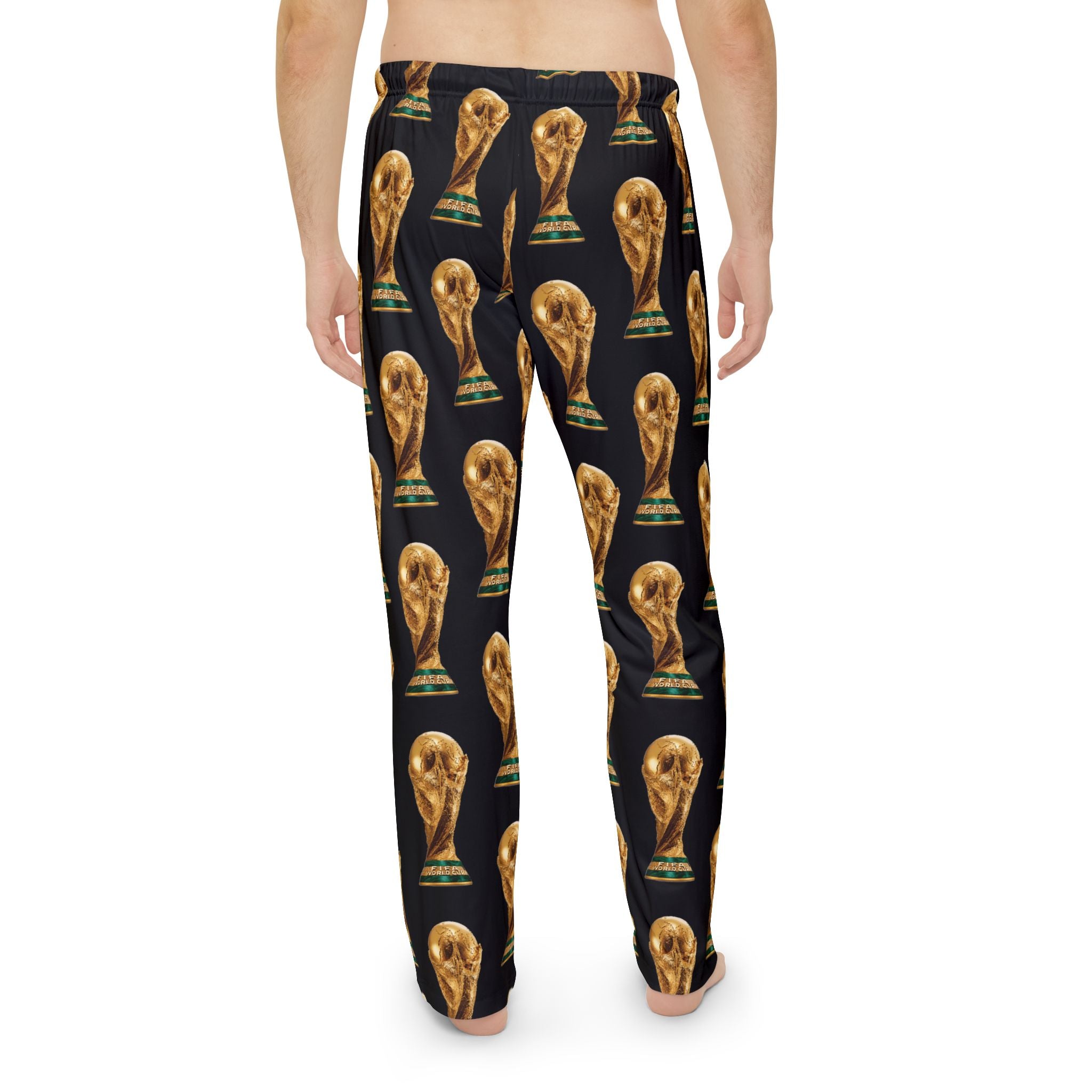 Men's World Cup Trophy Pajama Pants · Soccer Football Fan Sleepwear | All-Over Print Lounge Bottoms | Game-Day Gift