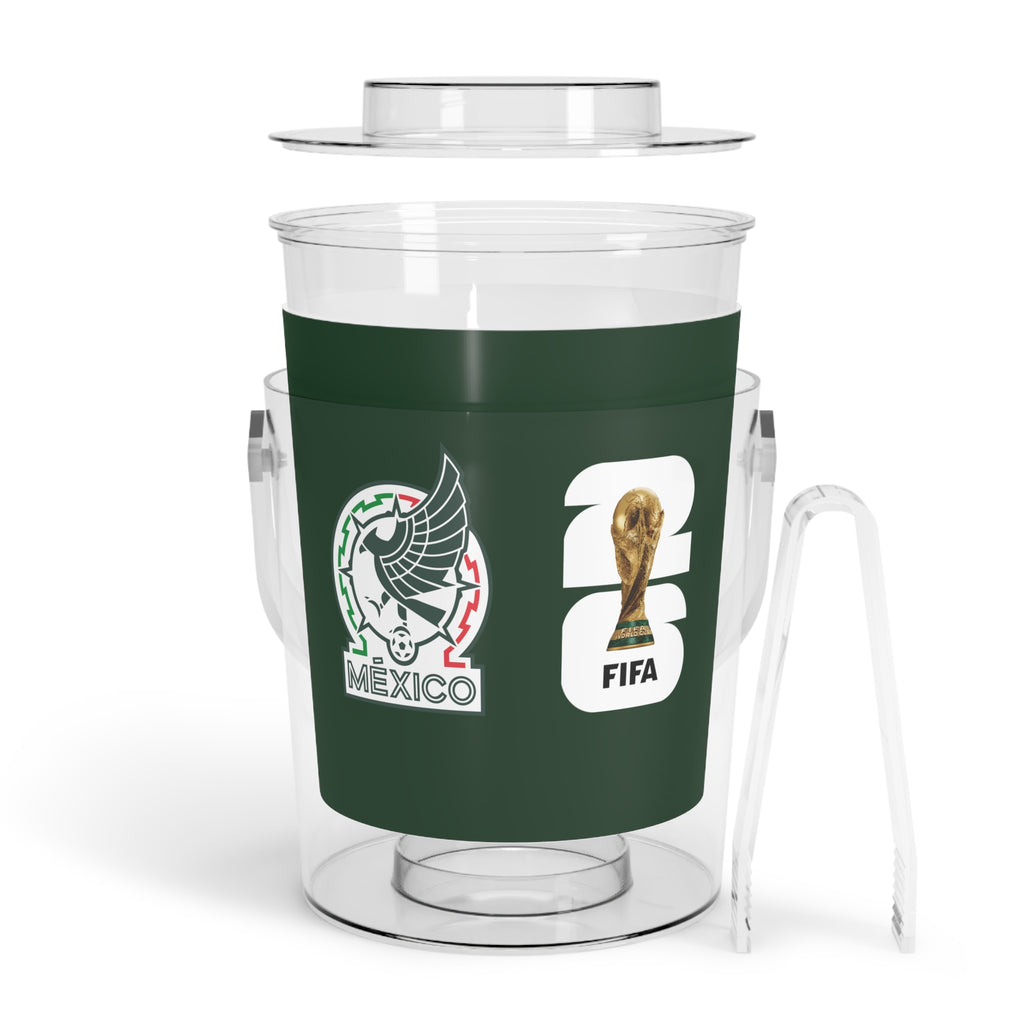 MEXICO · FIFA World Cup 2026 Ice Bucket | Fan Party Cooler with Tongs | Soccer Watch Party Essential