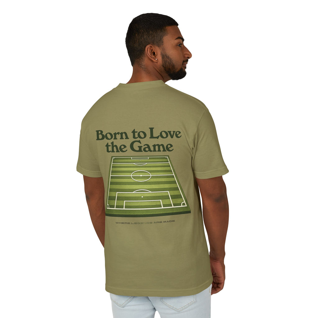 Unisex Born to Love the Game — Football Soccer Tee |  Football Pitch Graphic Shirt (Premium quality)