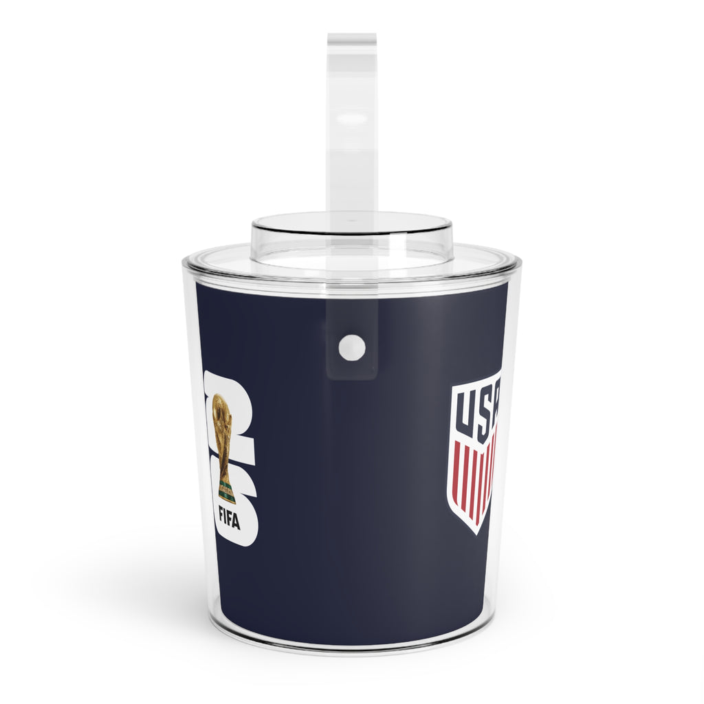 USA · FIFA World Cup 2026 Ice Bucket | Fan Party Cooler with Tongs | Soccer Watch Party Essential