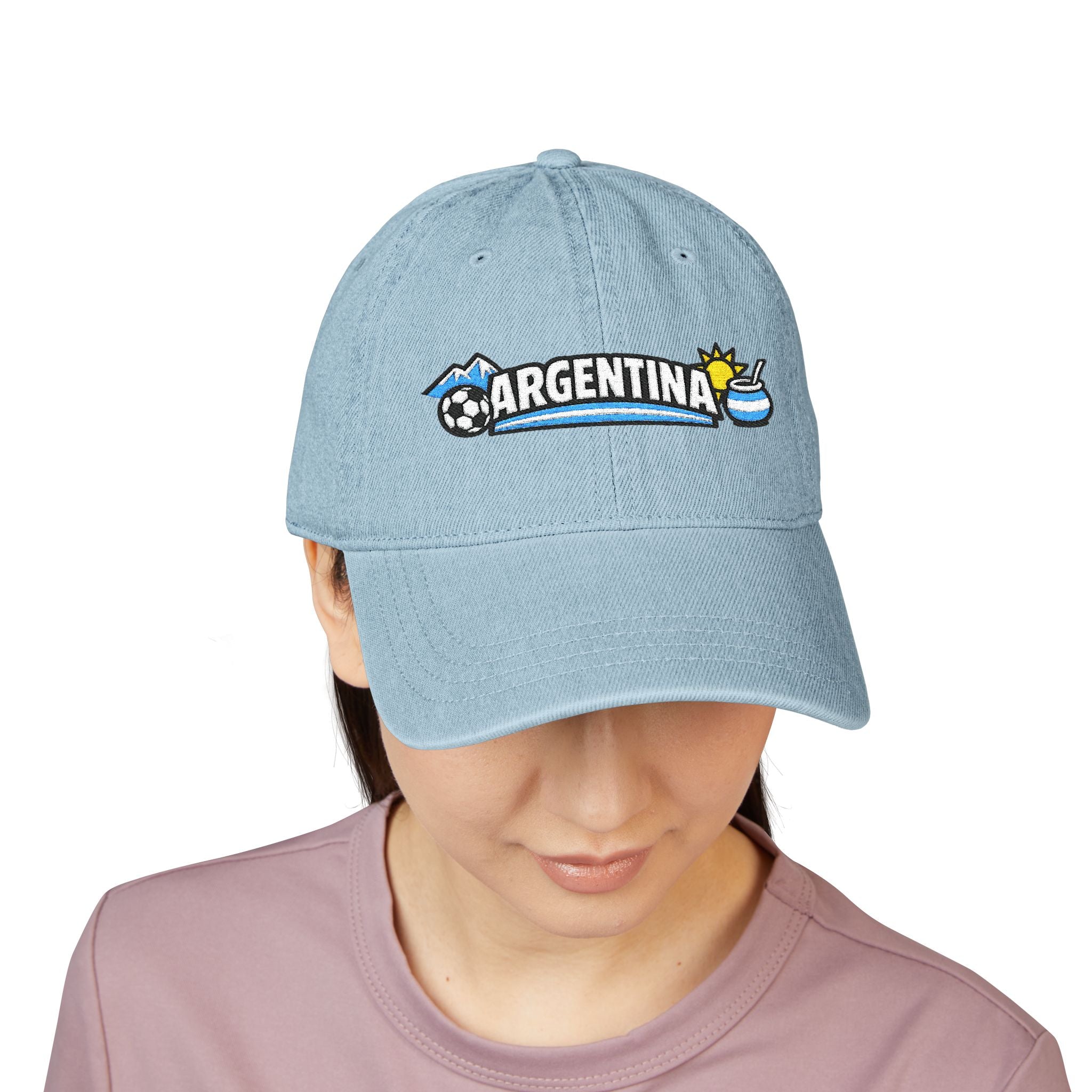 Argentina World Cup 2026 Embroidered Denim Hat – Soccer Fan Gift