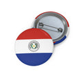 PARAGUAY Soccer Pin Button – National Crest Fan Badge | World Cup 2026 Accessories