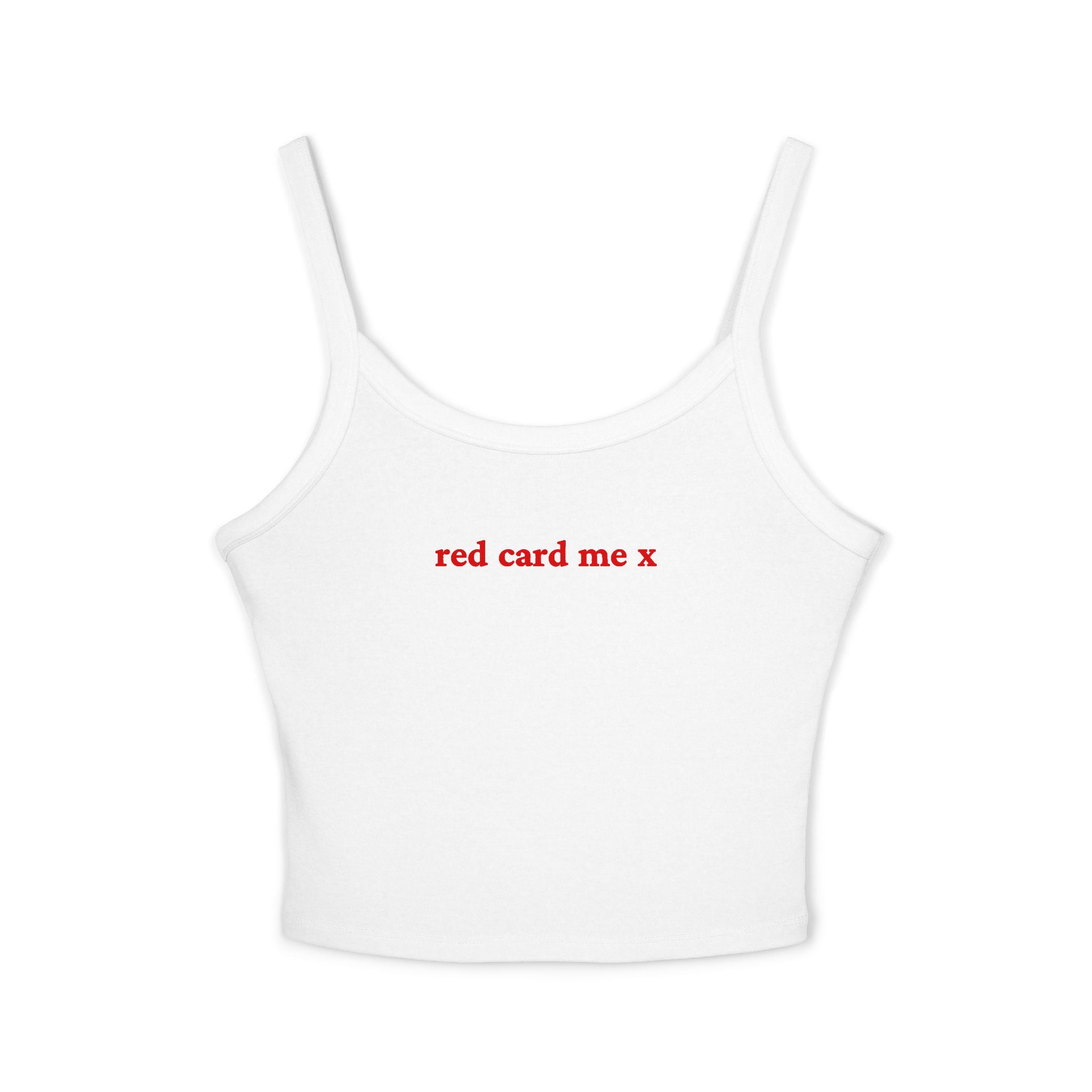 Red card me X Crop Tank | Football Girl Aesthetic | World Cup 2026