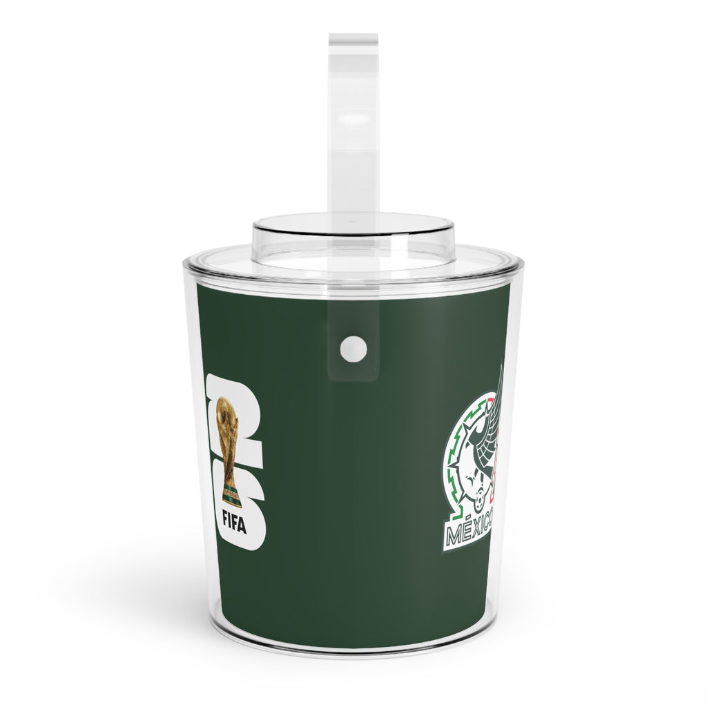 MEXICO · FIFA World Cup 2026 Ice Bucket | Fan Party Cooler with Tongs | Soccer Watch Party Essential