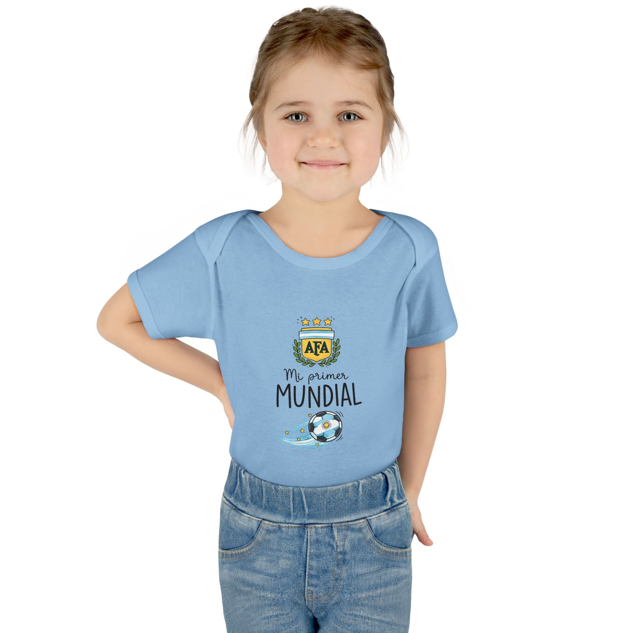 ARGENTINA Baby Onesie "Mi Primer Mundial" – World Cup 2026 Infant Bodysuit | Soccer Baby Gift