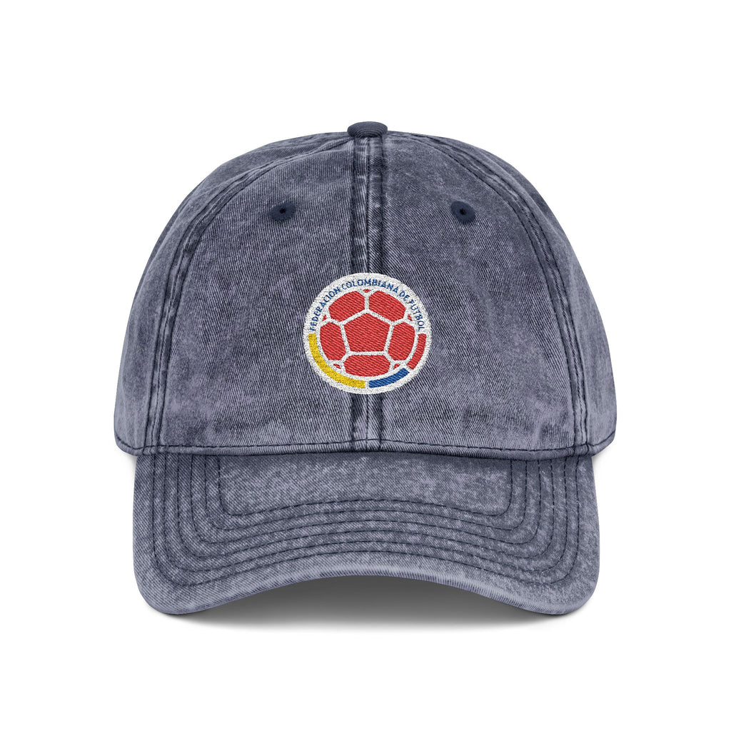 COLOMBIA World Cup 2026 Vintage Baseball Cap – Embroidered Soccer Crest | Washed Dad Hat