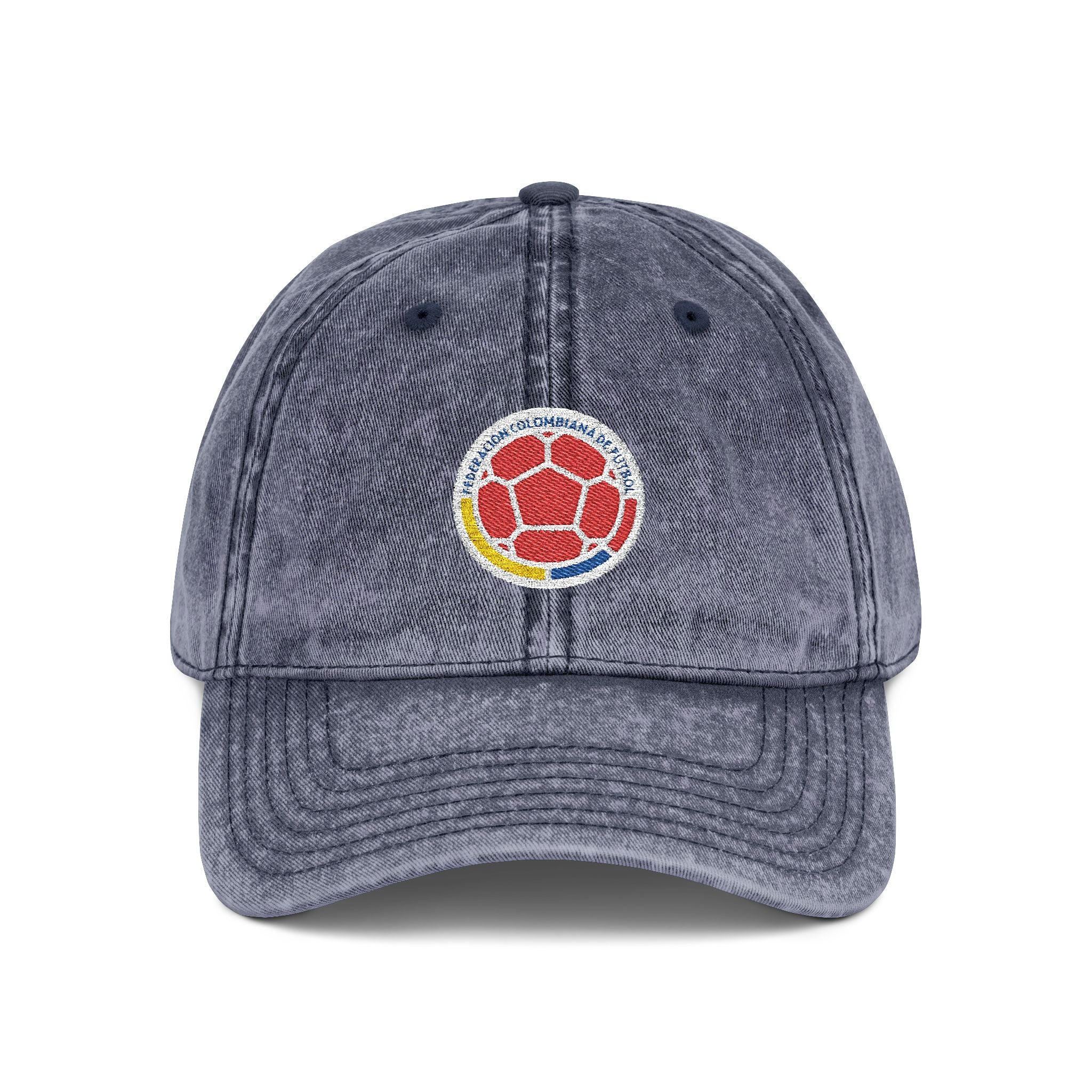 COLOMBIA World Cup 2026 Vintage Baseball Cap – Embroidered Soccer Crest | Washed Dad Hat