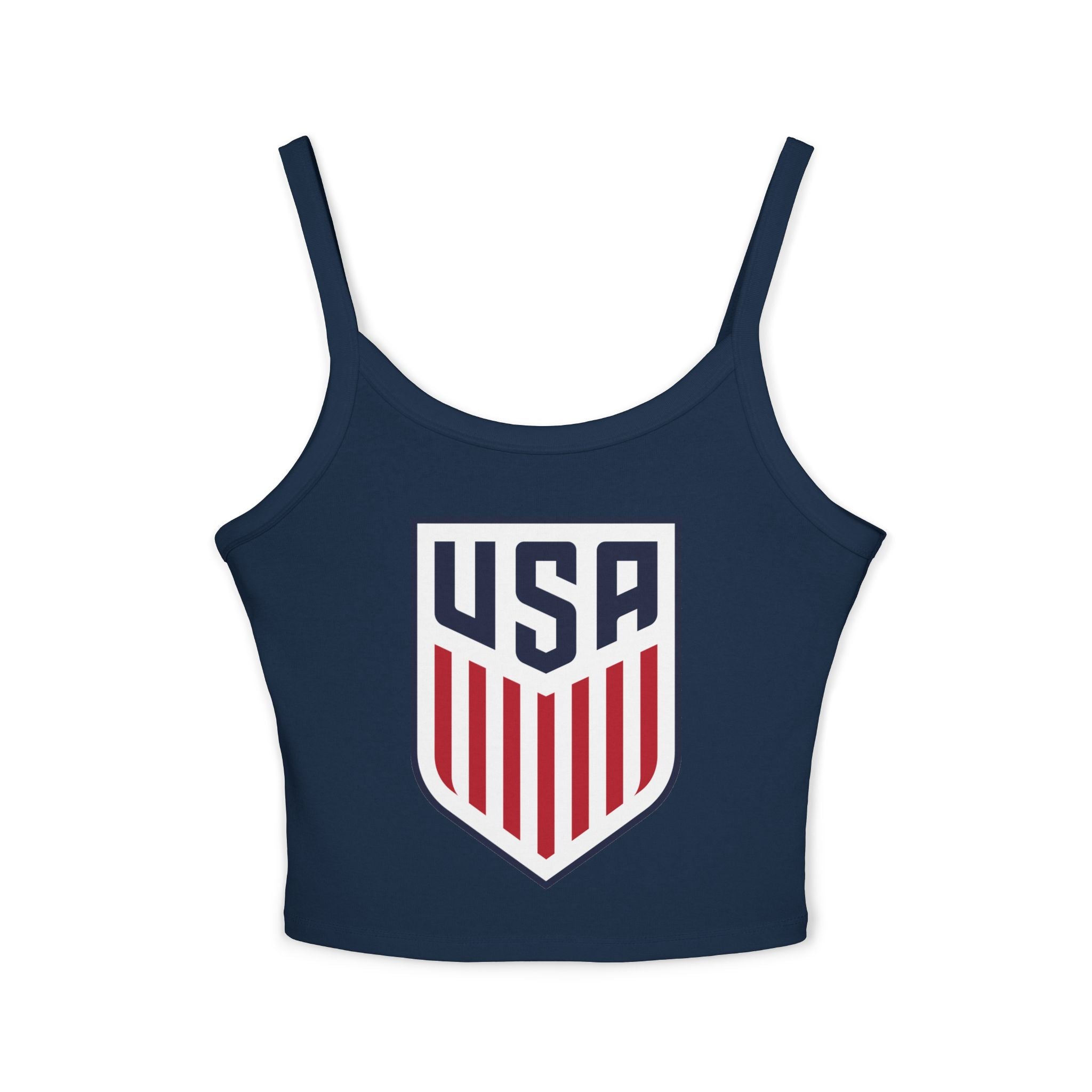 USA Soccer Crop Tank Top – Women's Spaghetti Strap | World Cup 2026 Fan Shirt