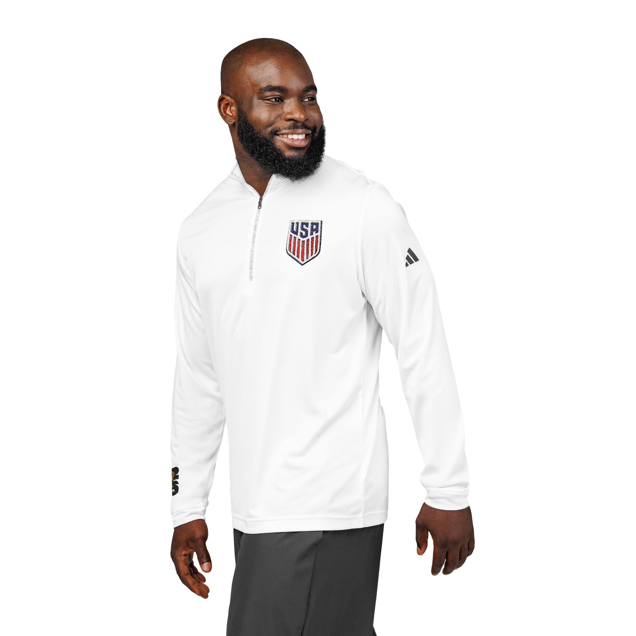 USA Soccer Quarter-Zip Pullover – Embroidered Shield | Lightweight Athletic Top | World Cup 2026