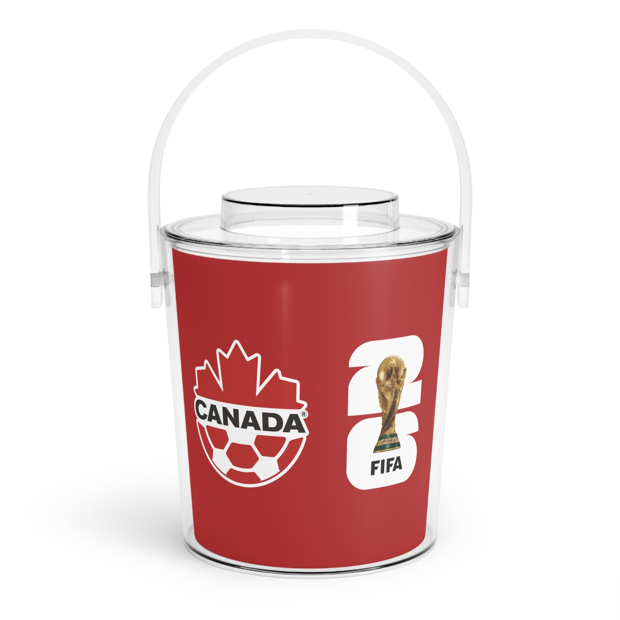 CANADA · FIFA World Cup 2026 Ice Bucket | Fan Party Cooler with Tongs | Soccer Watch Party Essential