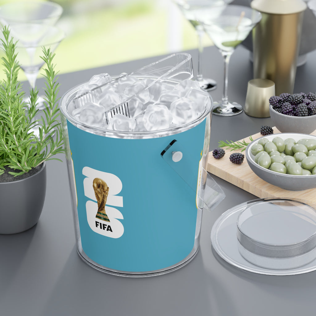 URUGUAY · FIFA World Cup 2026 Ice Bucket | Fan Party Cooler with Tongs | Soccer Watch Party Essential