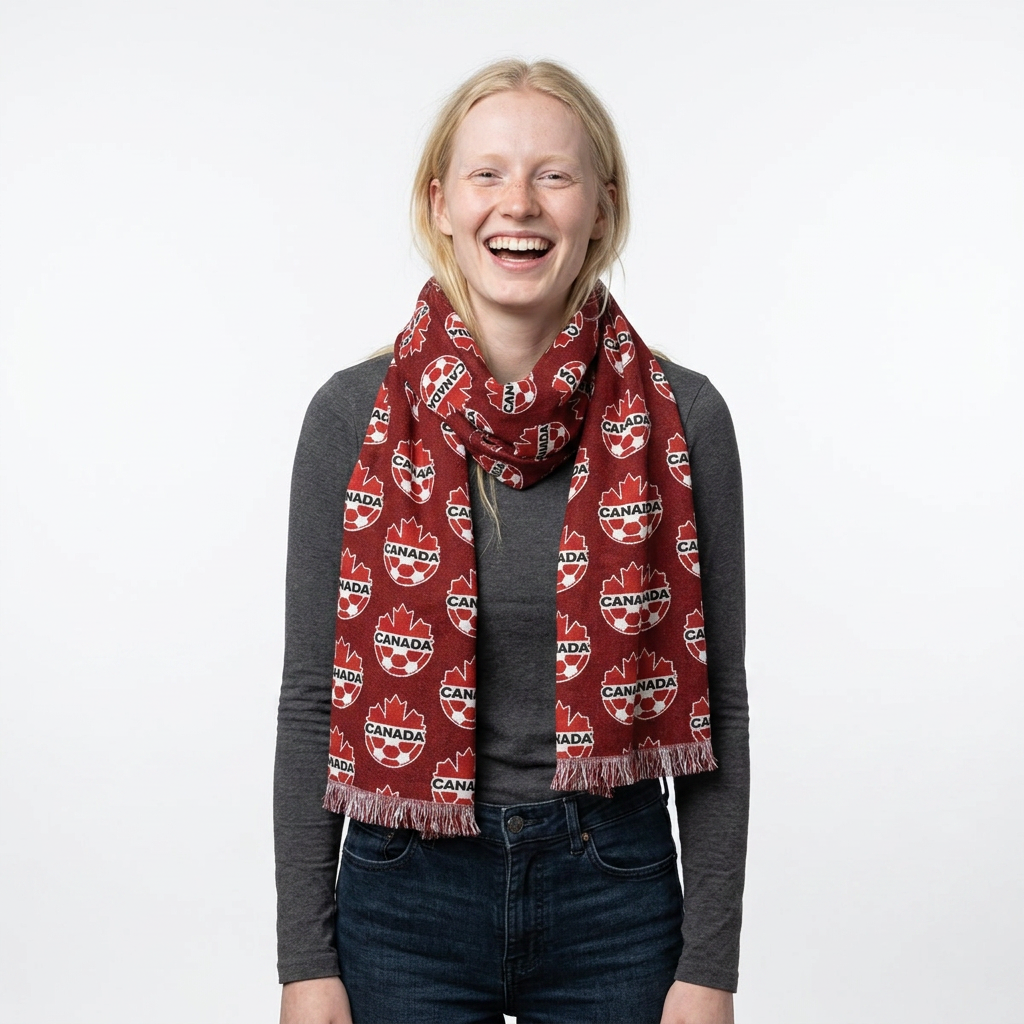 CANADA · FIFA World Cup 2026 Scarf | Lightweight Fan Scarf | Soccer Supporter Accessory