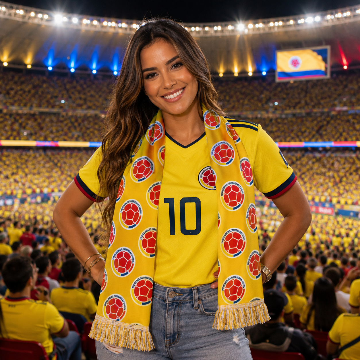 COLOMBIA · FIFA World Cup 2026 Scarf | Lightweight Fan Scarf | Soccer Supporter Accessory