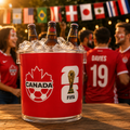 CANADA · FIFA World Cup 2026 Ice Bucket | Fan Party Cooler with Tongs | Soccer Watch Party Essential