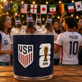 USA · FIFA World Cup 2026 Ice Bucket | Fan Party Cooler with Tongs | Soccer Watch Party Essential