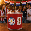 PARAGUAY · FIFA World Cup 2026 Ice Bucket | Fan Party Cooler with Tongs | Soccer Watch Party Essential