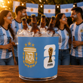 ARGENTINA · FIFA World Cup 2026 Ice Bucket | Fan Party Cooler with Tongs | Soccer Watch Party Essential
