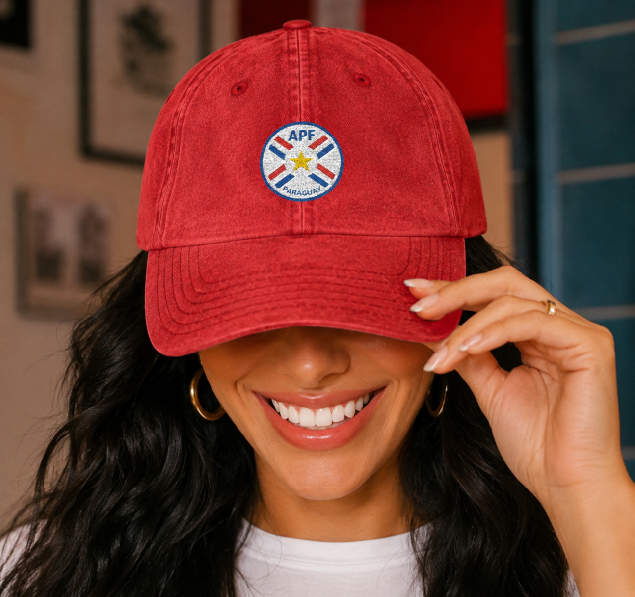 PARAGUAY · FIFA World Cup 2026 Vintage Cap | Embroidered Fan Hat | Soccer Supporter Accessory