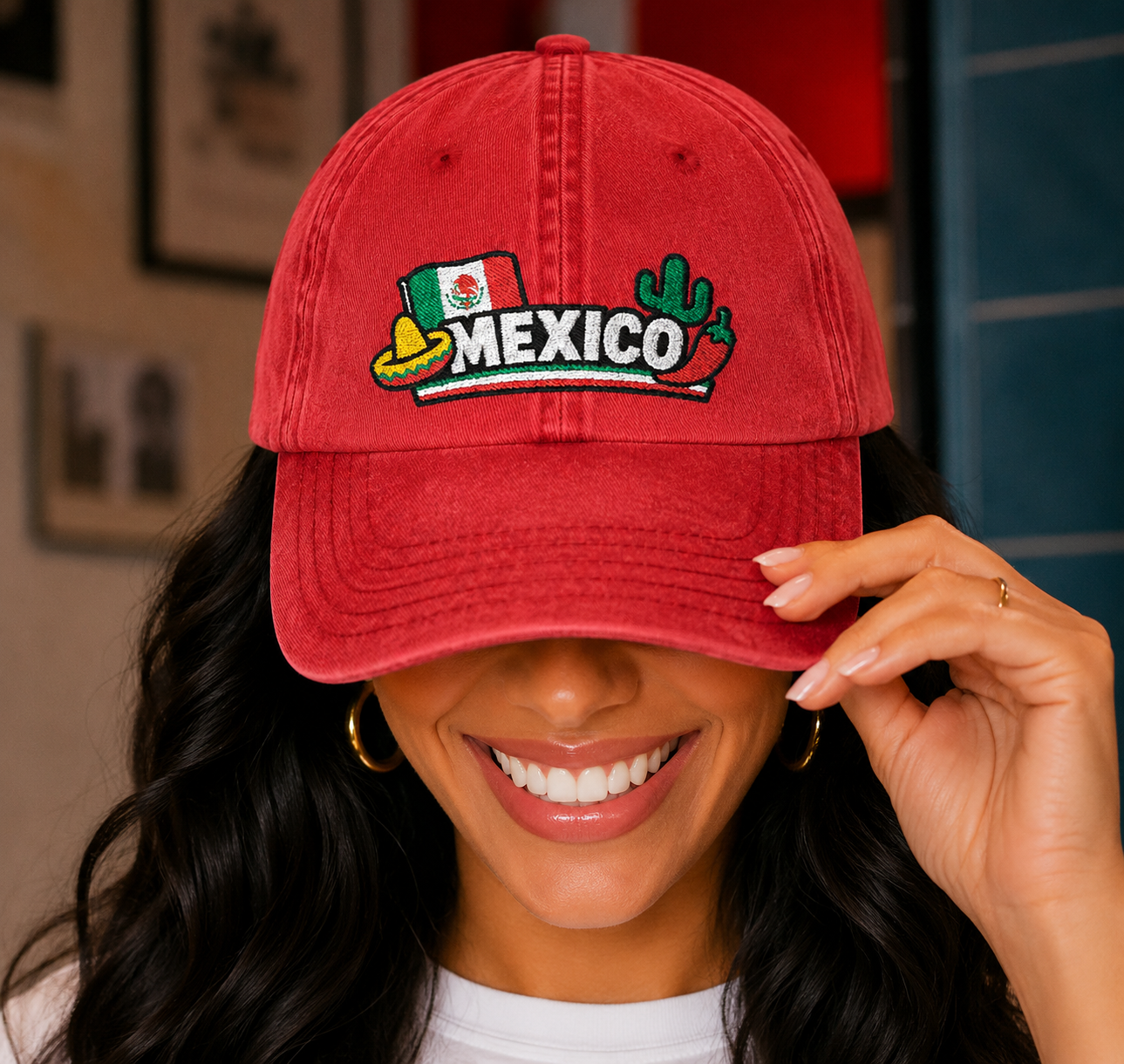 MEXICO · FIFA World Cup 2026 Vintage Cap | Embroidered Fan Hat | Soccer Supporter Accessory