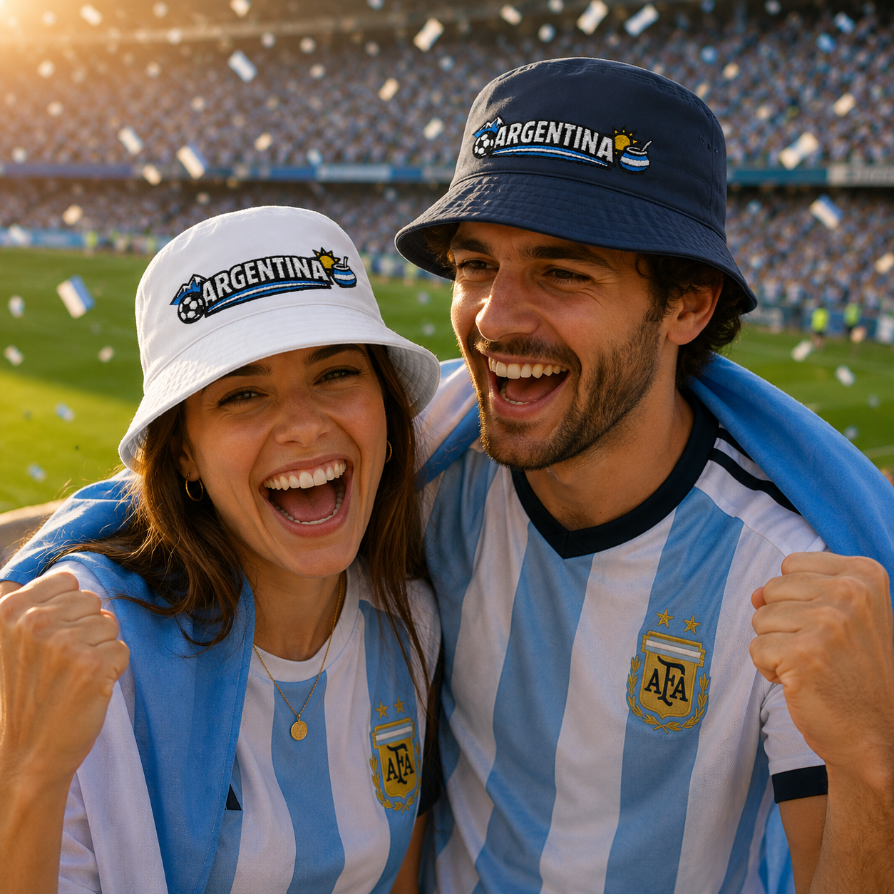 ARGENTINA · FIFA World Cup 2026 Bucket Hat | Embroidered Fan Sun Hat | Soccer Supporter Accessory