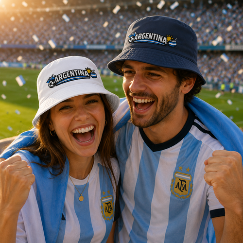 ARGENTINA · FIFA World Cup 2026 Bucket Hat | Embroidered Fan Sun Hat | Soccer Supporter Accessory
