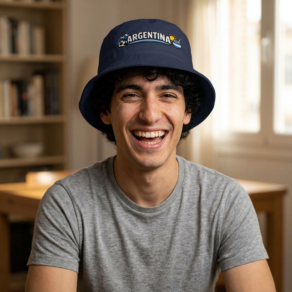 ARGENTINA · FIFA World Cup 2026 Bucket Hat | Embroidered Fan Sun Hat | Soccer Supporter Accessory