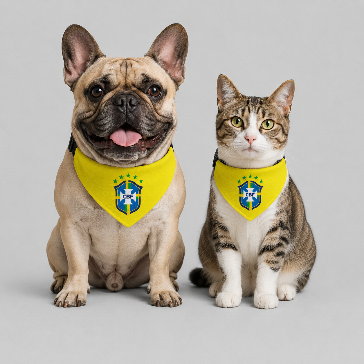 BRAZIL Soccer Pet Bandana – Clip-On Dog & Cat Accessory | World Cup 2026 Fan Gift