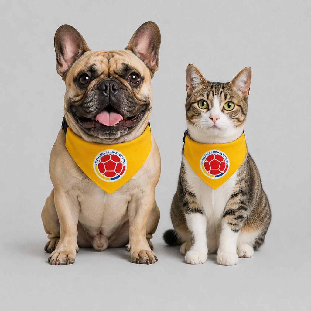 COLOMBIA Soccer Pet Bandana – Clip-On Dog & Cat Accessory | World Cup 2026 Fan Gift