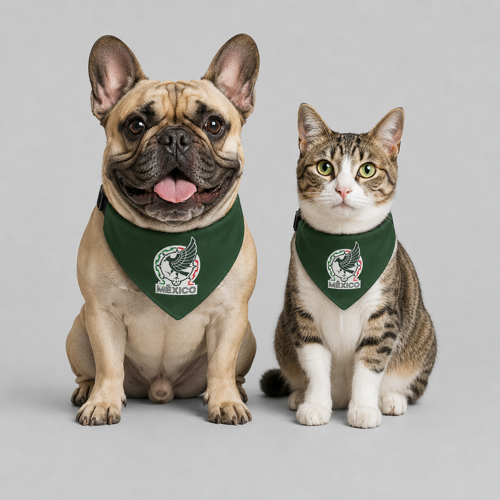 MEXICO Soccer Pet Bandana – Clip-On Dog & Cat Accessory | World Cup 2026 Fan Gift