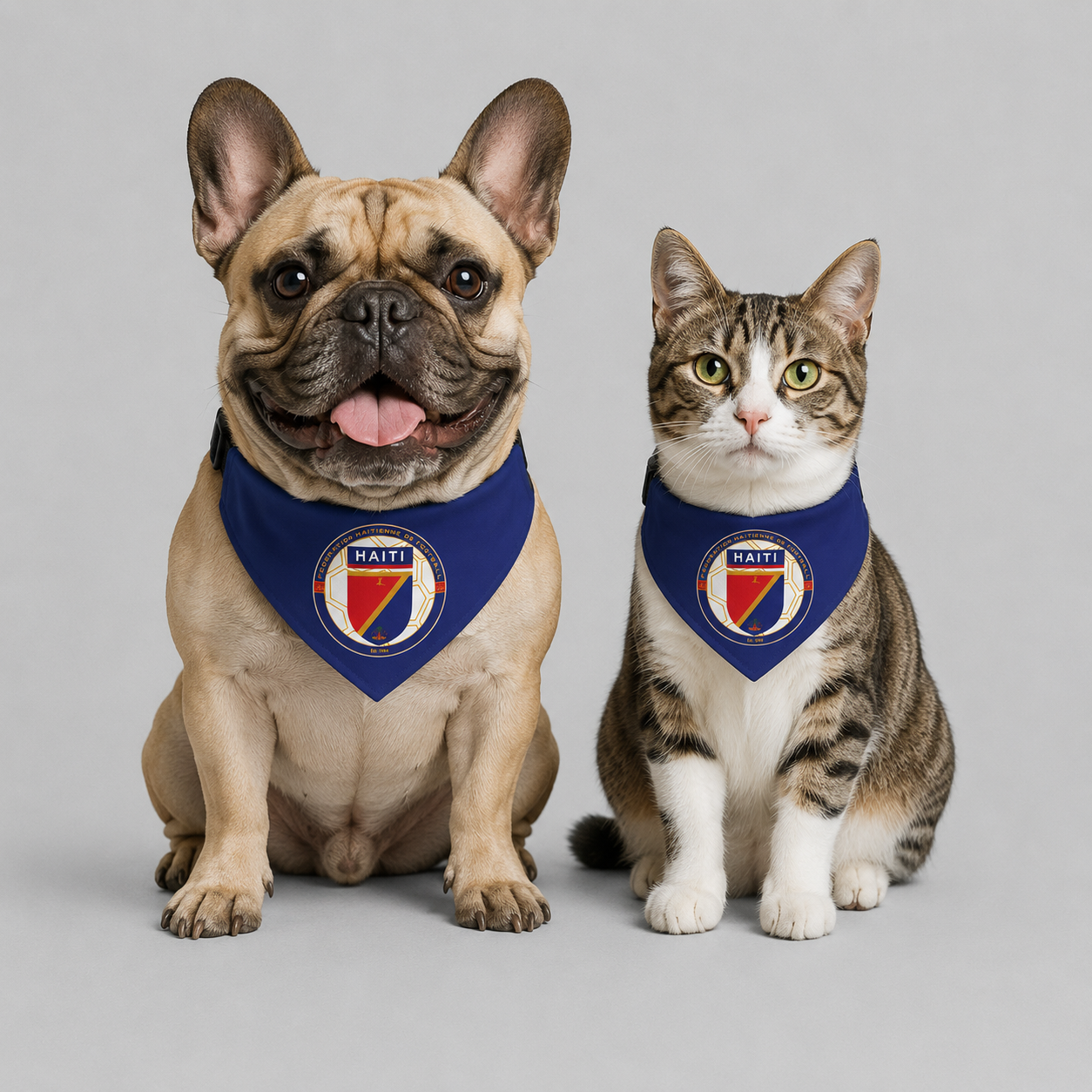 HAITI Soccer Pet Bandana – Clip-On Dog & Cat Accessory | World Cup 2026 Fan Gift