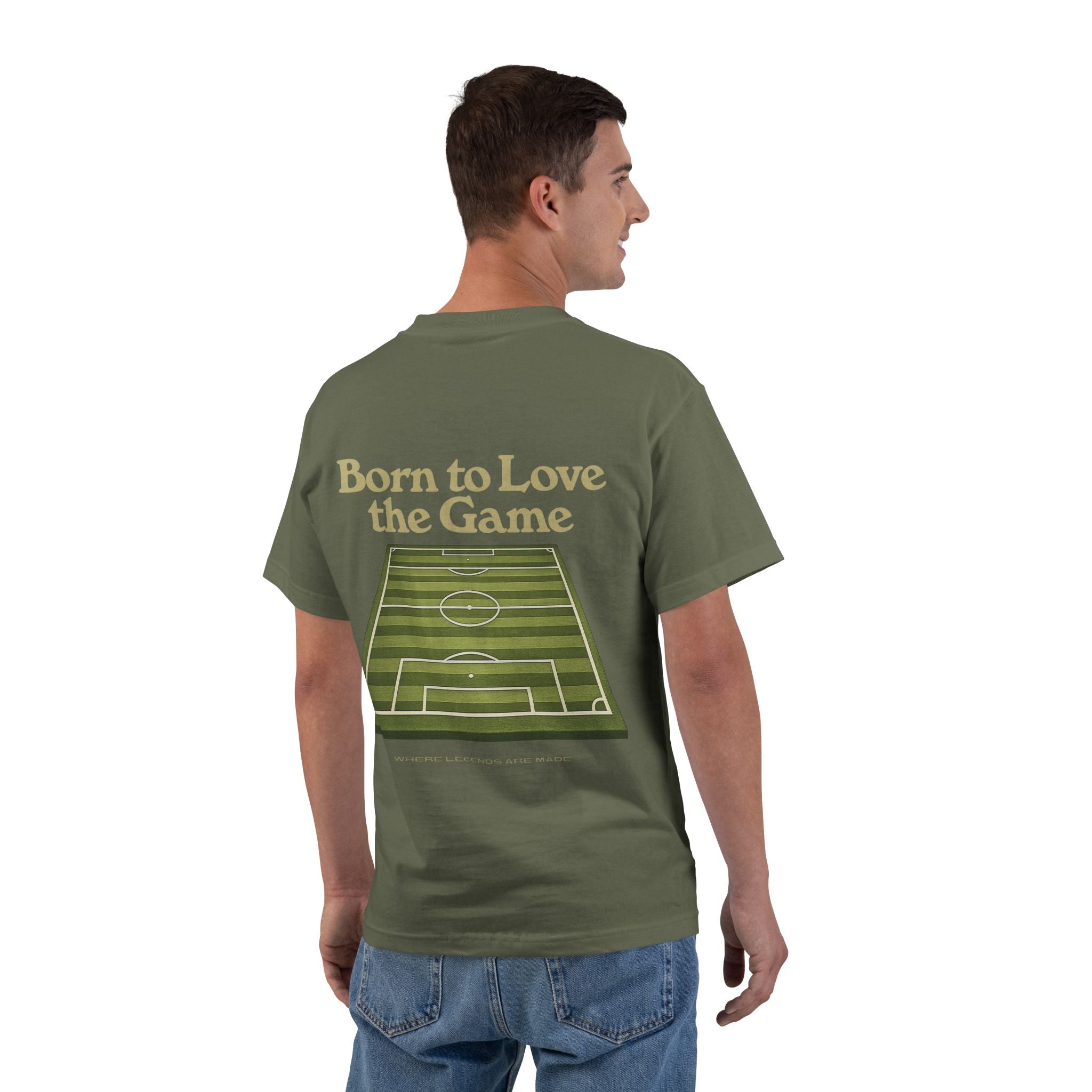 Born to Love the Game — Football Soccer Tee |  Football Pitch Graphic Shirt (Unisex)