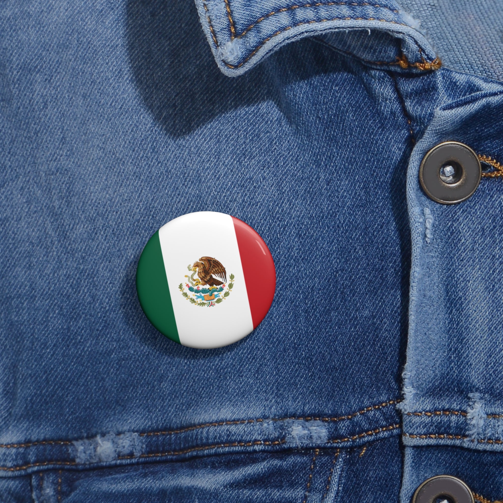 MEXICO Soccer Pin Button – National Crest Fan Badge | World Cup 2026 Accessories