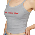 Here for the vibes Crop Tank | Football Girl Aesthetic | World Cup 2026