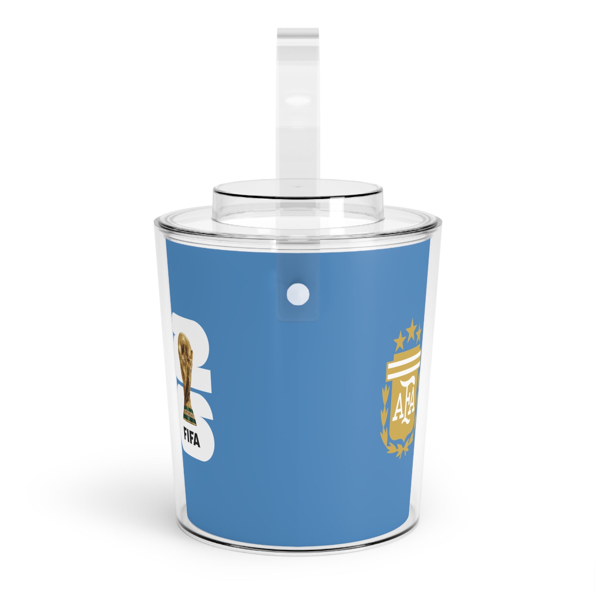 ARGENTINA · FIFA World Cup 2026 Ice Bucket | Fan Party Cooler with Tongs | Soccer Watch Party Essential