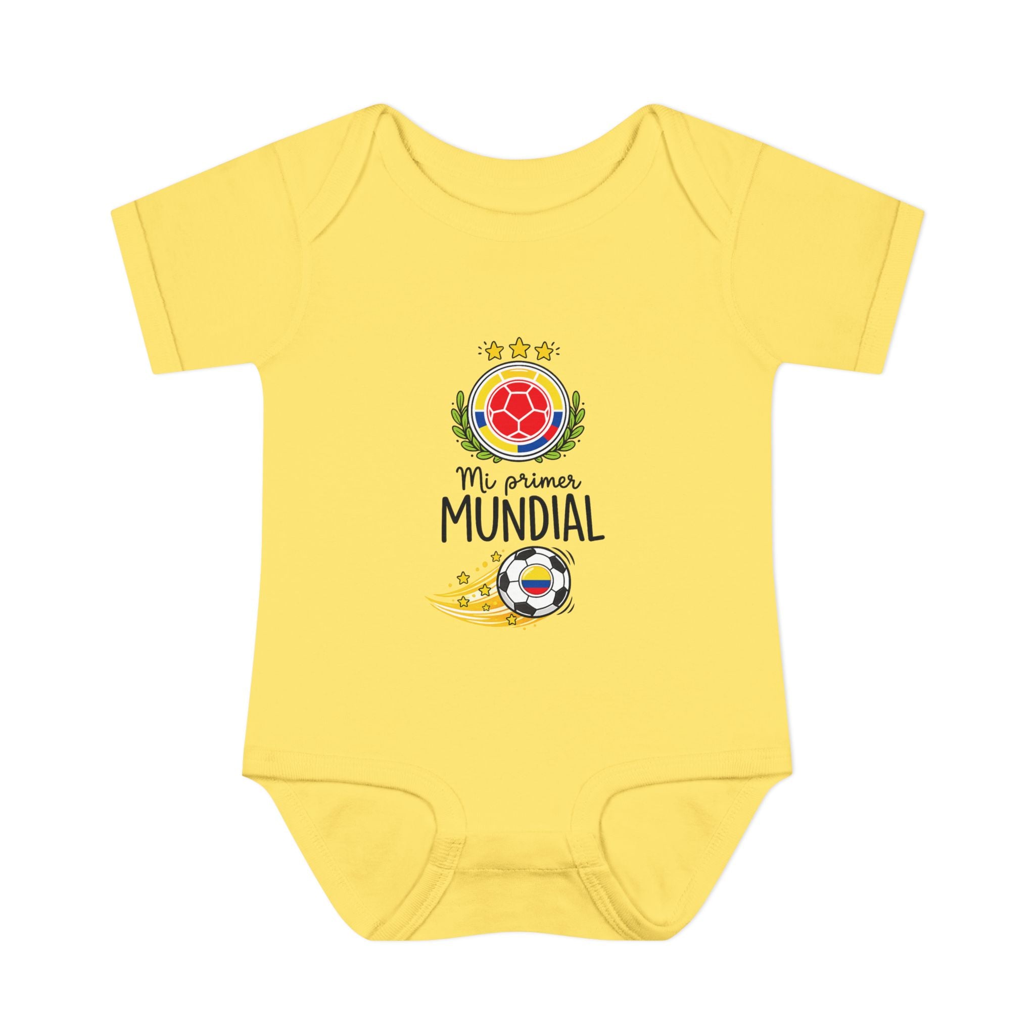 COLOMBIA Baby Onesie "Mi Primer Mundial" – World Cup 2026 Infant Bodysuit | Soccer Baby Gift