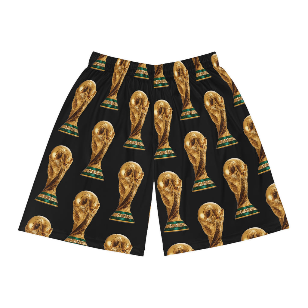 World Cup 2026 Trophy Shorts · Men's Soccer Athletic Mesh Shorts | All-Over Print | Game-Day Fan Gear