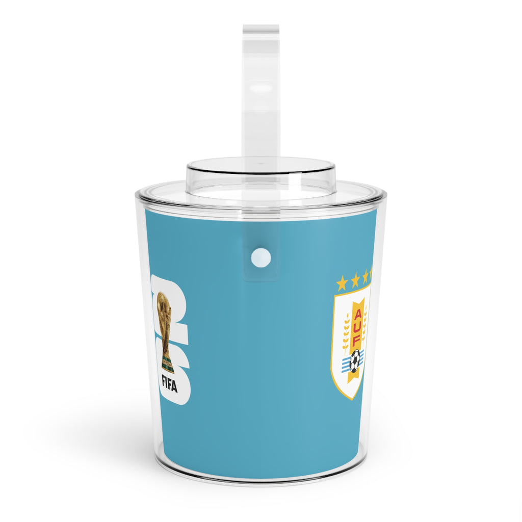 URUGUAY · FIFA World Cup 2026 Ice Bucket | Fan Party Cooler with Tongs | Soccer Watch Party Essential