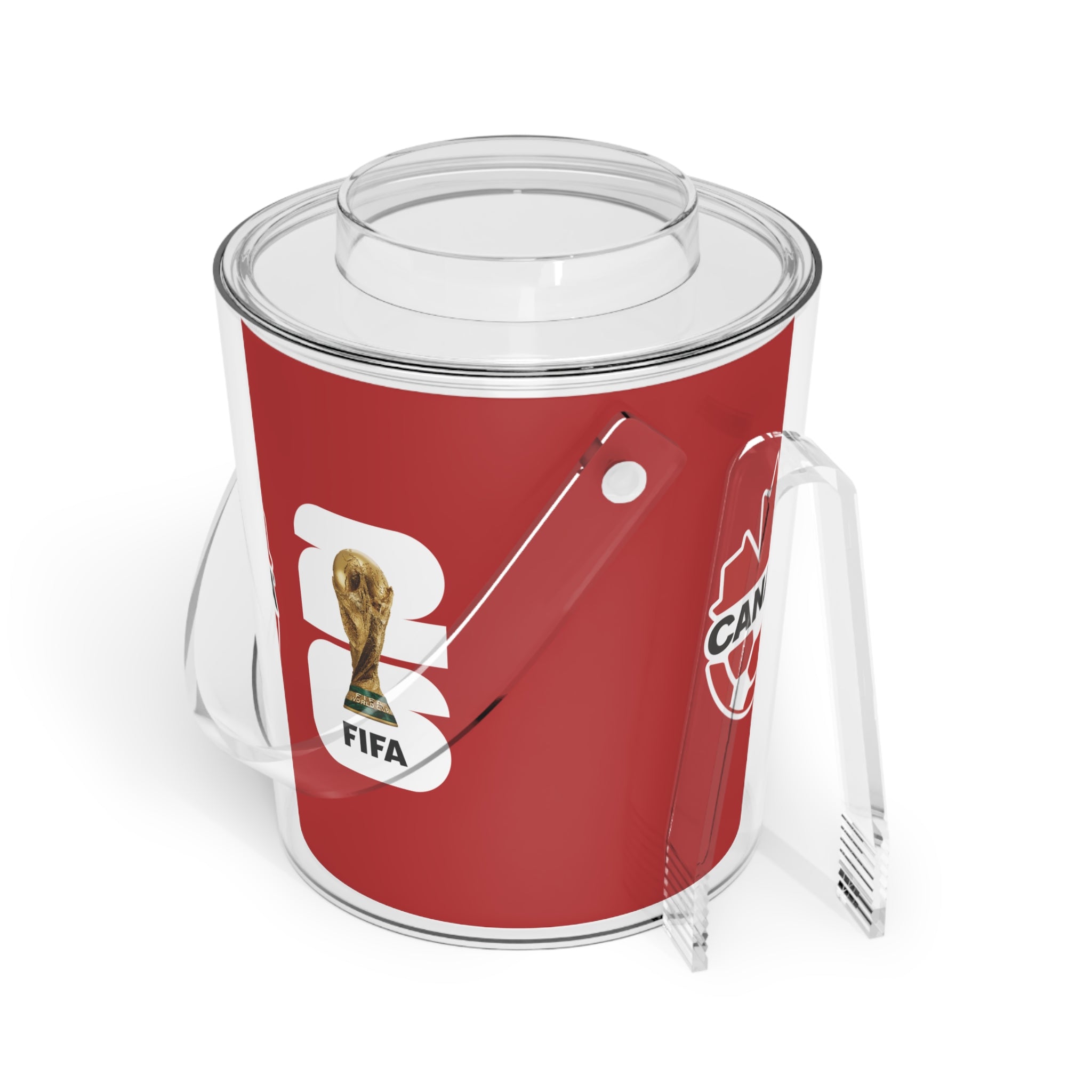 CANADA · FIFA World Cup 2026 Ice Bucket | Fan Party Cooler with Tongs | Soccer Watch Party Essential