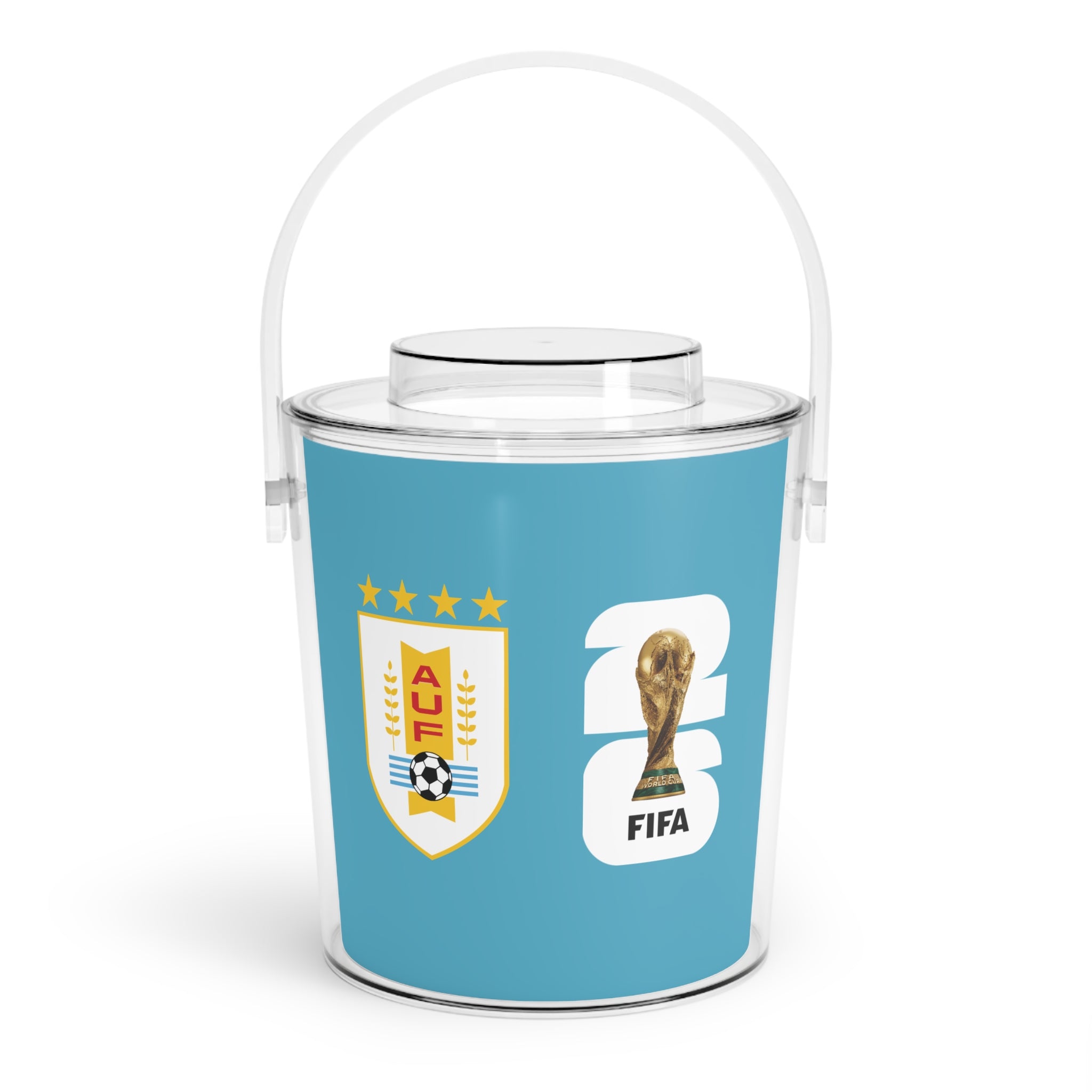 URUGUAY · FIFA World Cup 2026 Ice Bucket | Fan Party Cooler with Tongs | Soccer Watch Party Essential