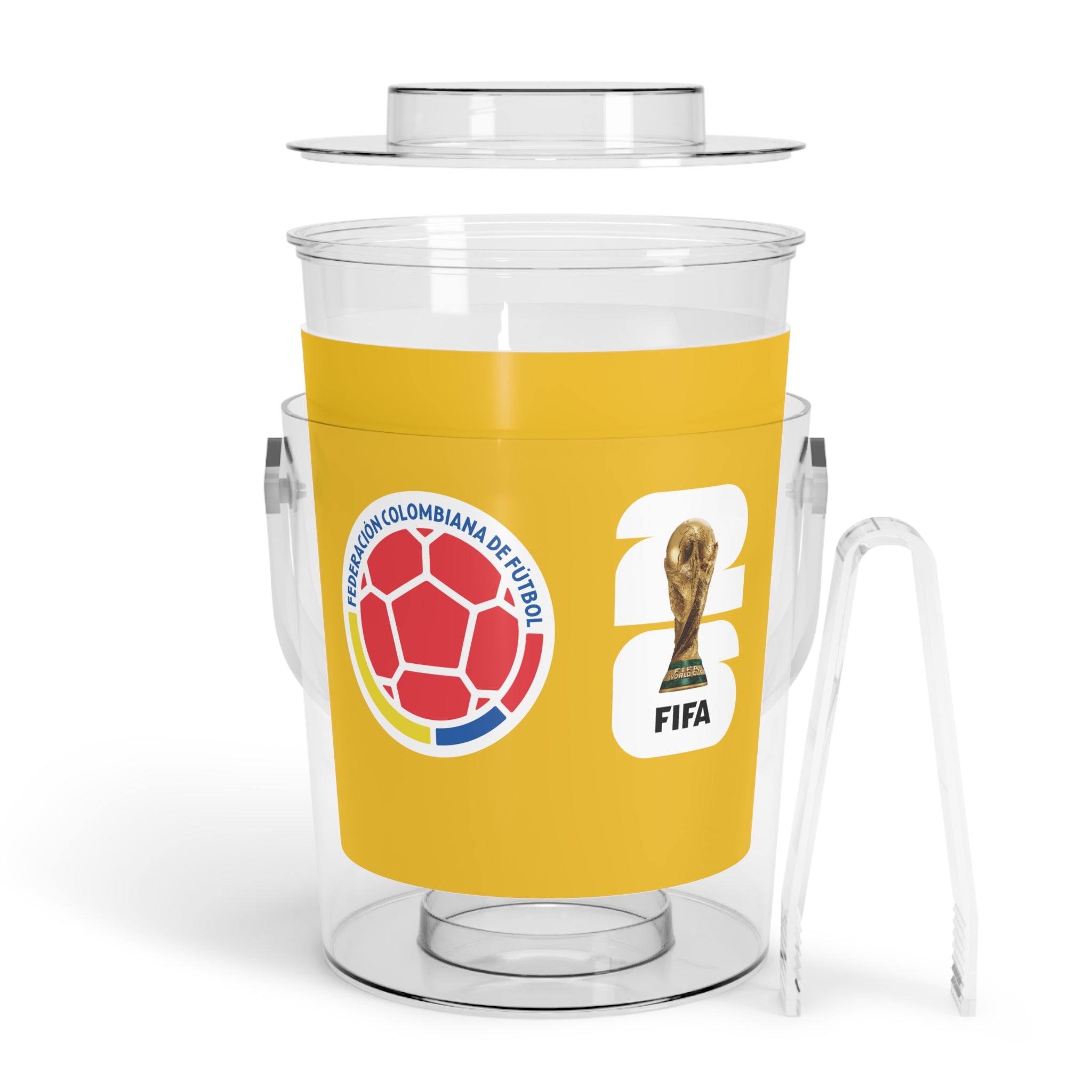 COLOMBIA · FIFA World Cup 2026 Ice Bucket | Fan Party Cooler with Tongs | Soccer Watch Party Essential